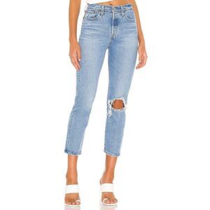 Levis Premium Wedgie Straight Jeans Womens 32x26 Denim Medium Wash High Rise